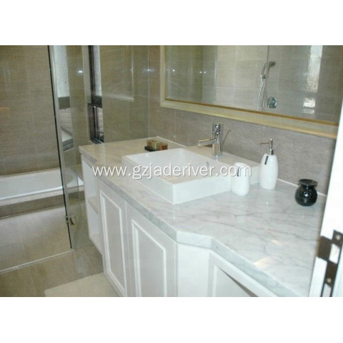 White Marble Stone Countertop for Bathroom